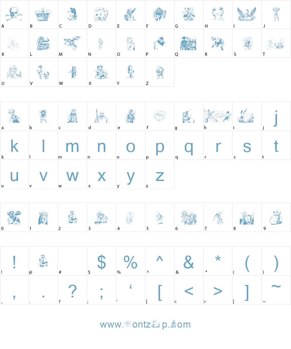 Fantasy Clipart Font Character